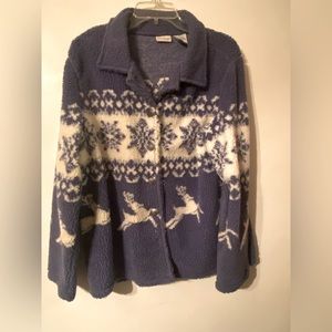 White Stag Fall & Winter Sweater Blue & White Size Large